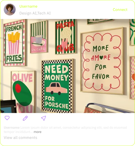 Light card, neon edge