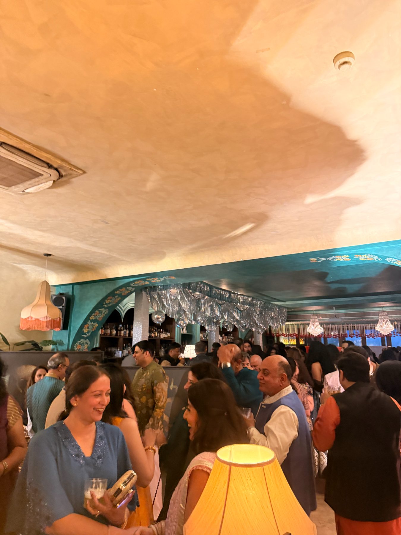 Guests filling the rooms