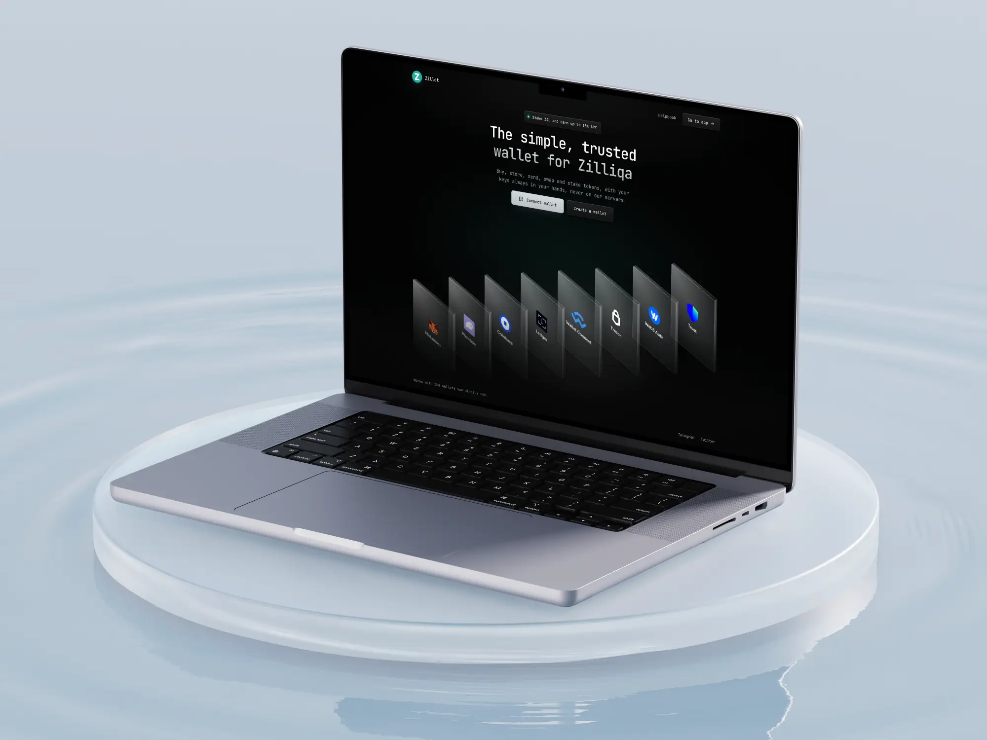 Zillet landing page on a laptop